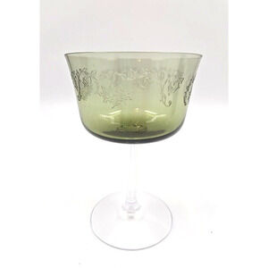 Fostoria Cameo Green Champagne Wine Sherbet Glass